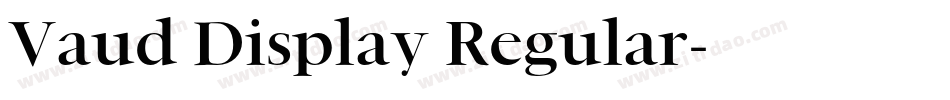 Vaud Display Regular字体转换